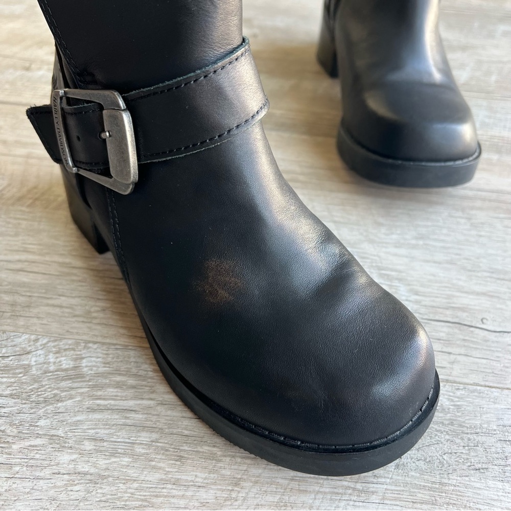 Harley-Davidson Black Leather Buckle Boots - Picture 7 of 12